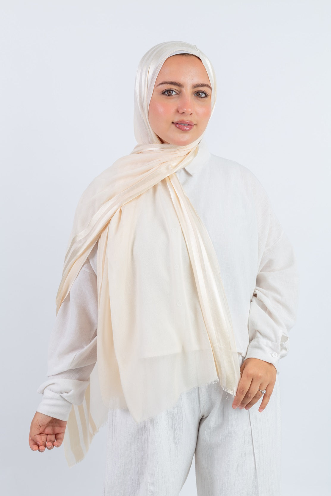 Line Satin Modal Scarf