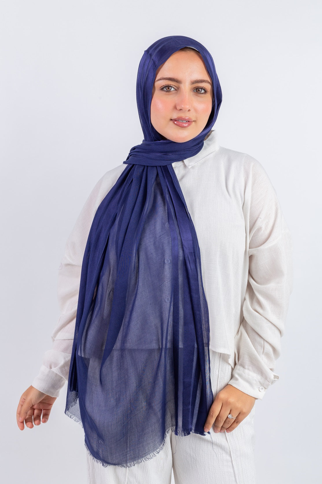 Line Satin Modal Scarf