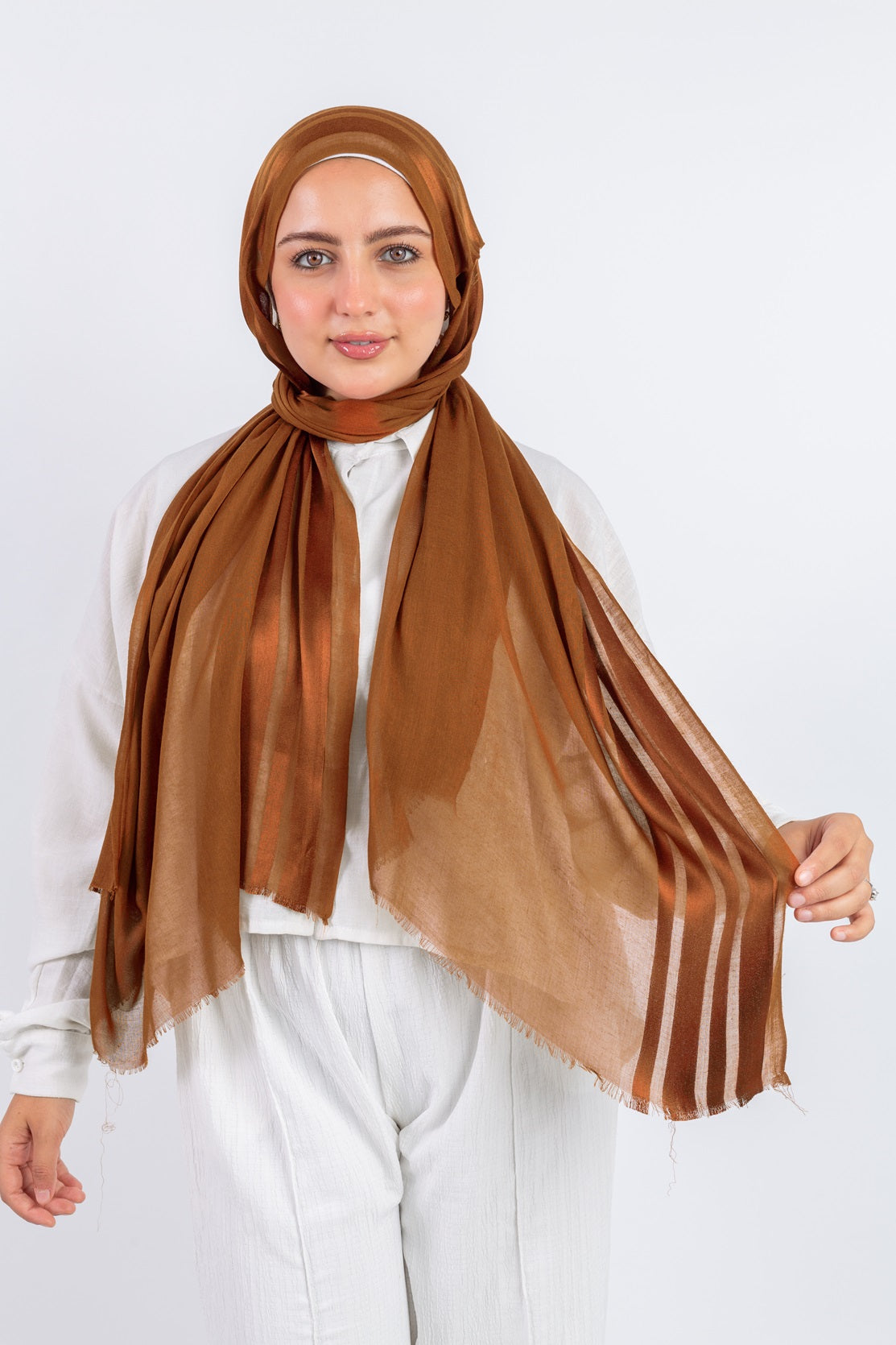 Line Satin Modal Scarf