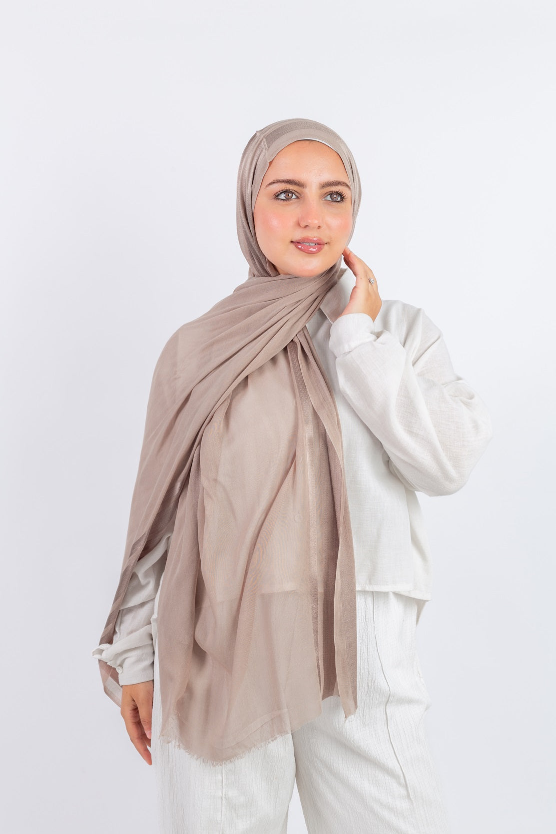 Line Satin Modal Scarf