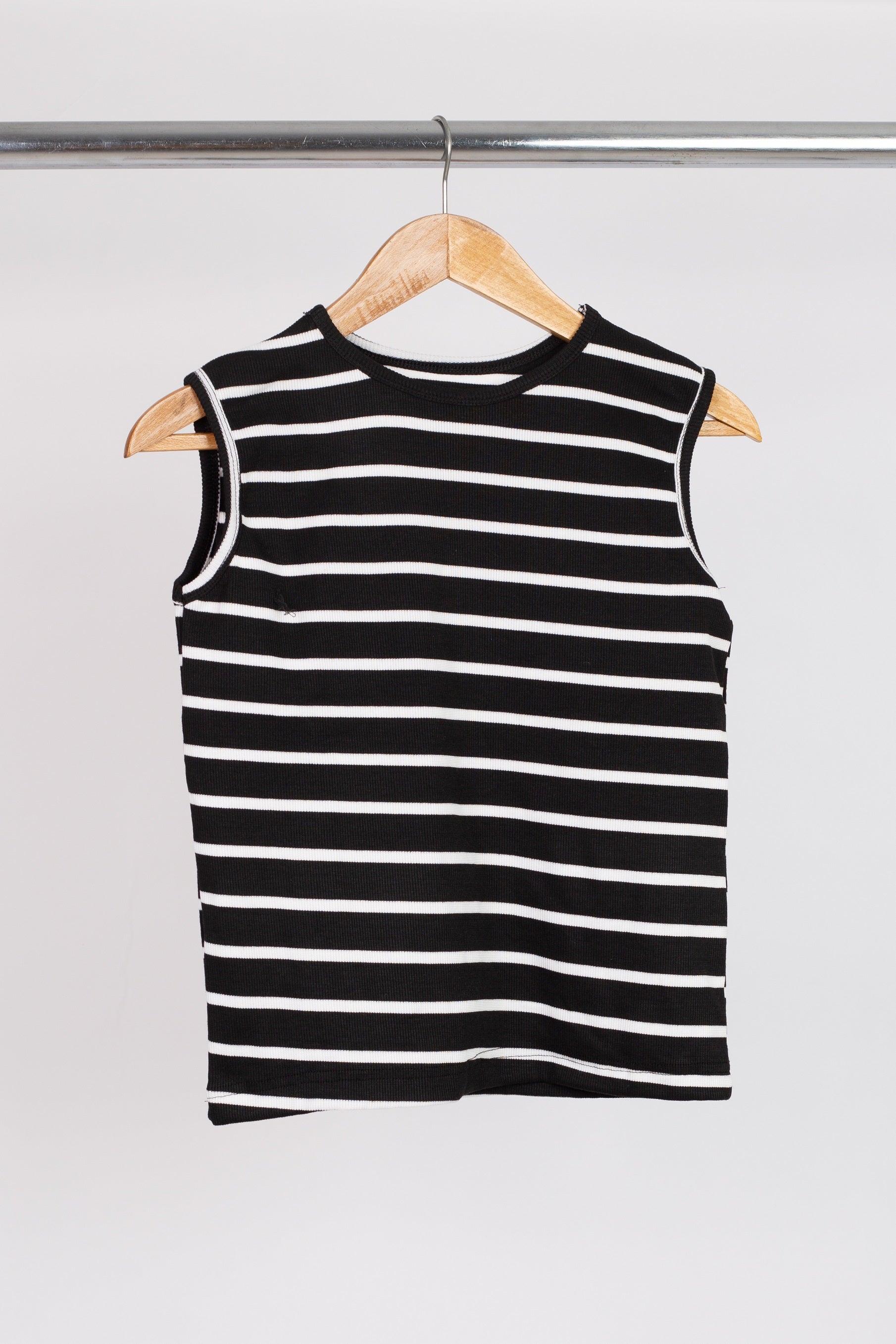 Sleeveless Stripped Basic Top