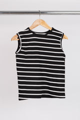 Sleeveless Stripped Basic Top