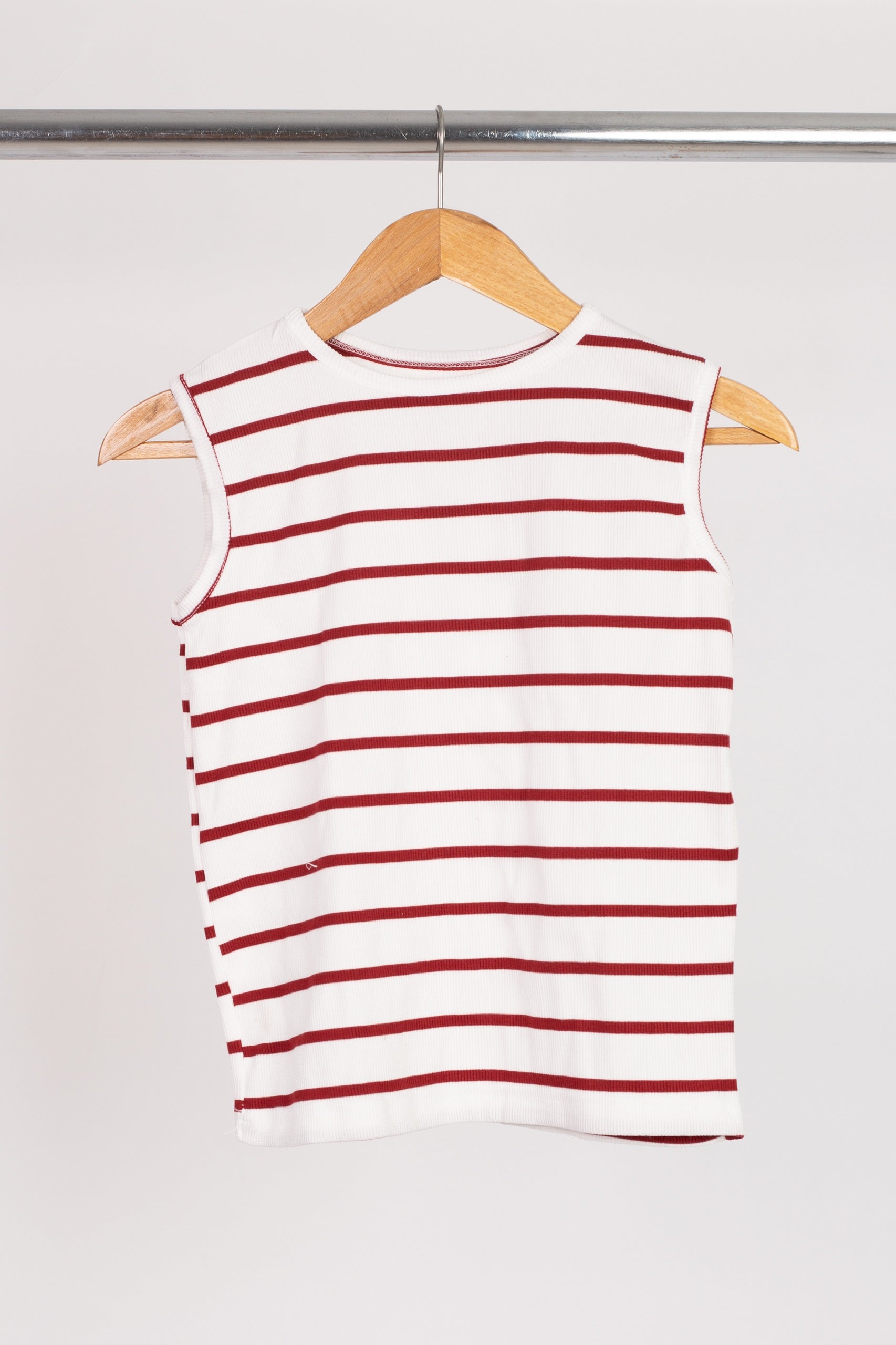 Sleeveless Stripped Basic Top