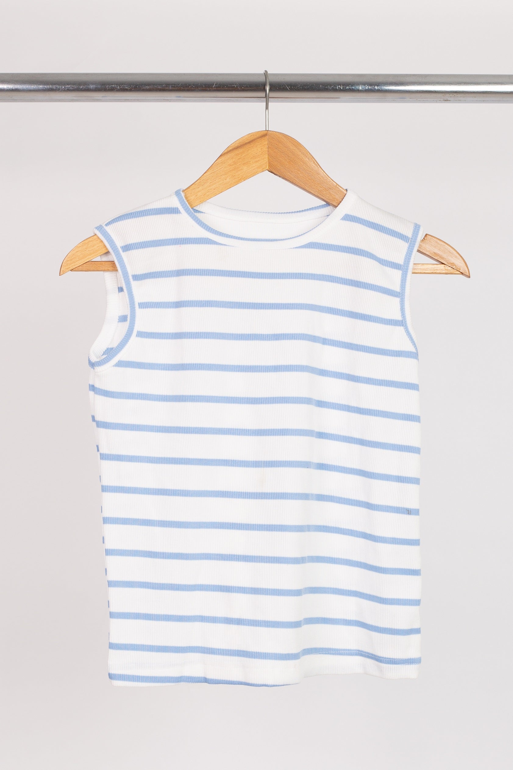 Sleeveless Stripped Basic Top