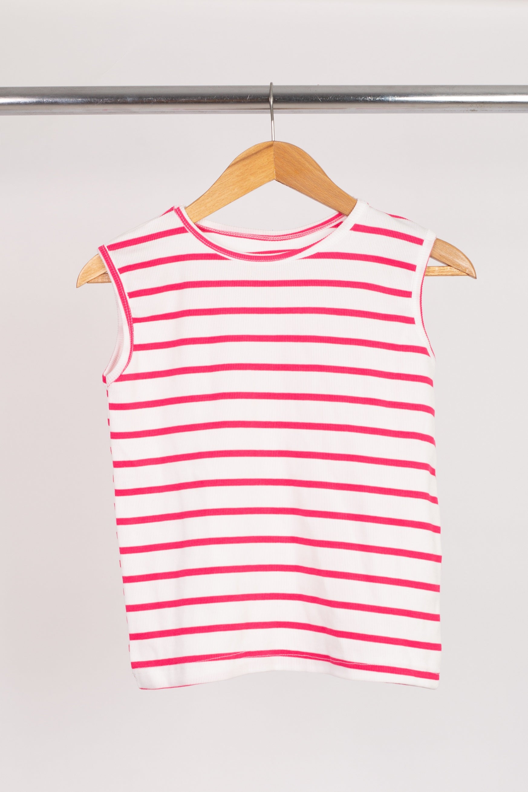 Sleeveless Stripped Basic Top