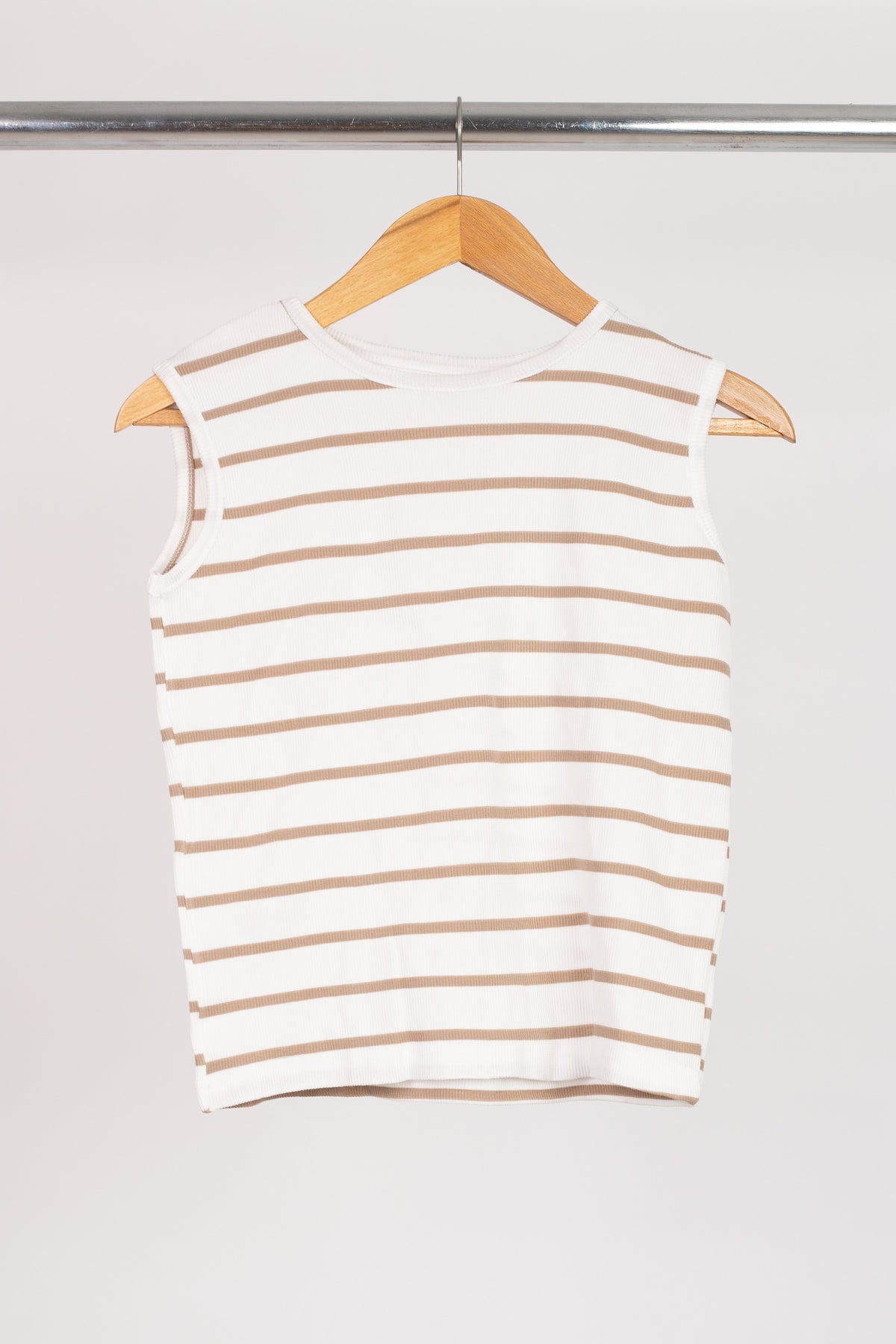 Sleeveless Stripped Basic Top