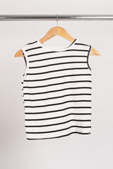 Sleeveless Stripped Basic Top