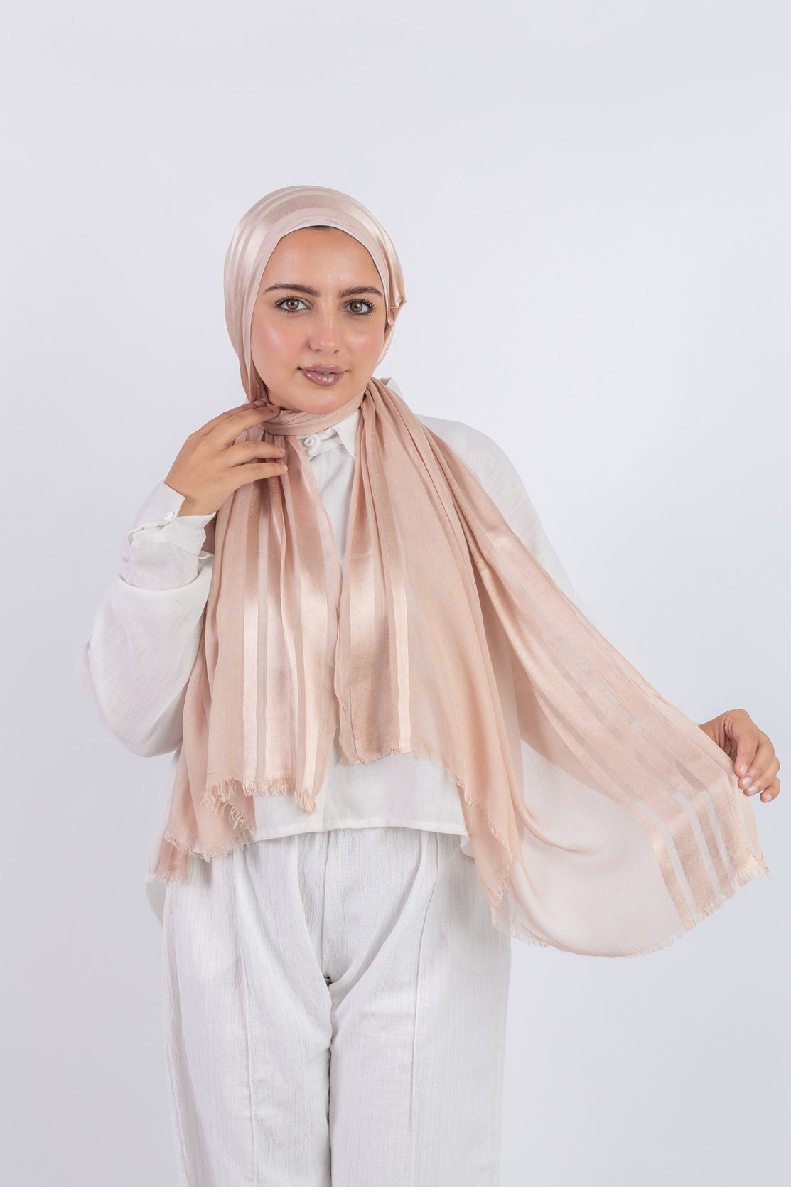 Line Satin Modal Scarf