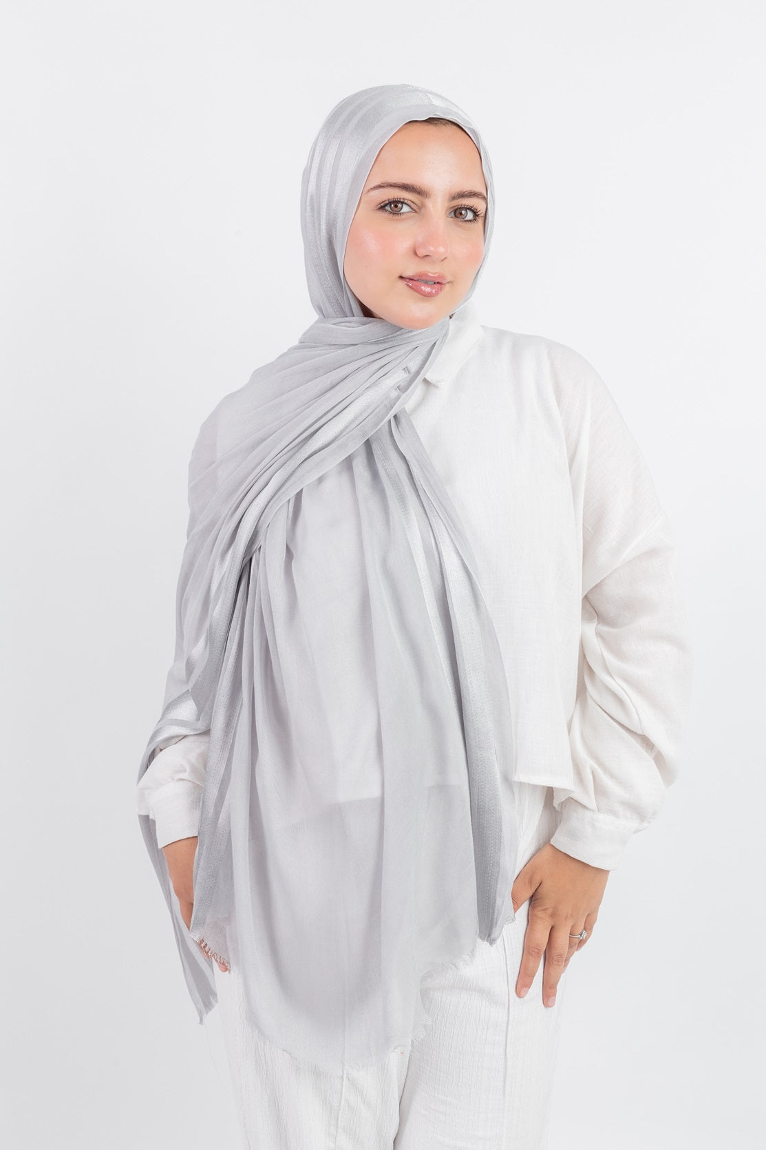 Line Satin Modal Scarf