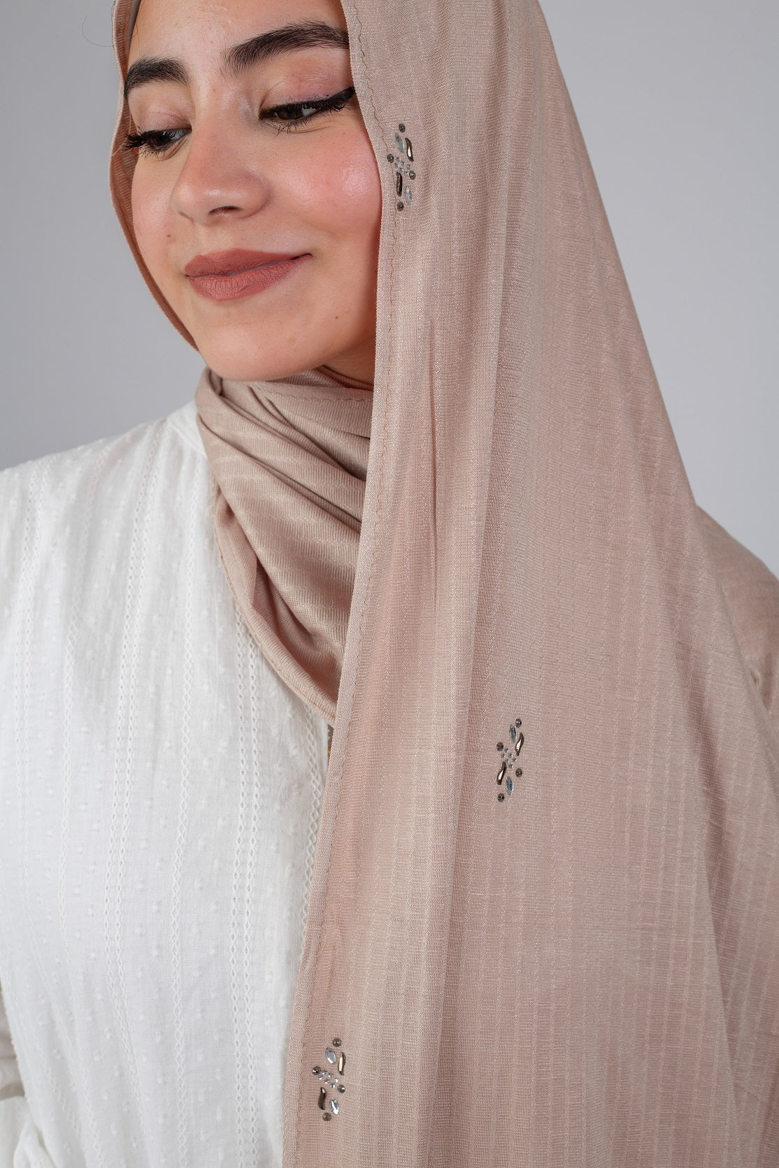 Glittering Strass Kuwaiti Scarf