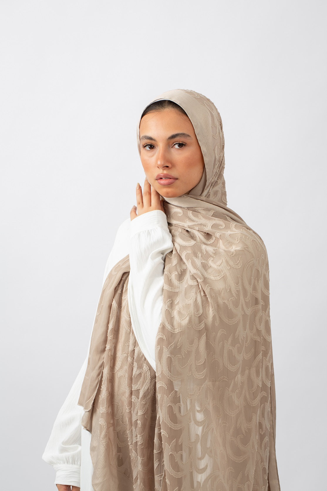 Palm Chiffon Scarf