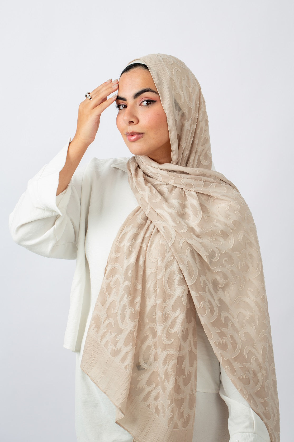 Palm Chiffon Scarf