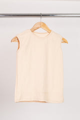 Sleeveless Plain ribbed top
