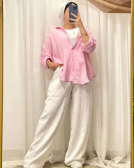 Linen Pants by Jessy – Premium breathable linen, one-size fits up to 85 kg