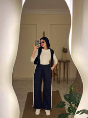 Liny Pants by Jessy – Lightweight, relaxed-fit pants, one size fits up to 80 kg in black