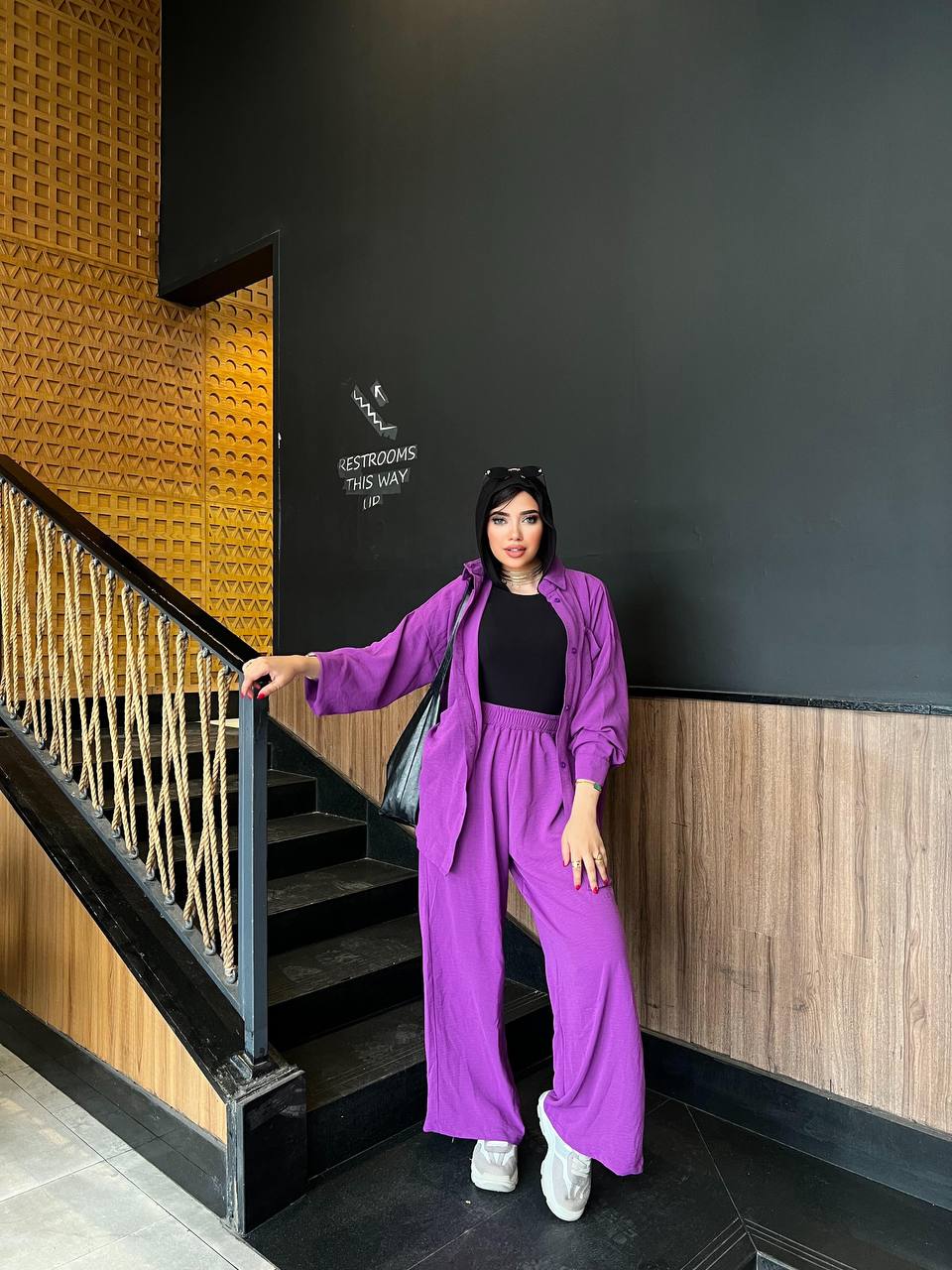 Sunny Blouse by Jessy – Classic CY fabric blouse, fits up to 85 kg in color purple