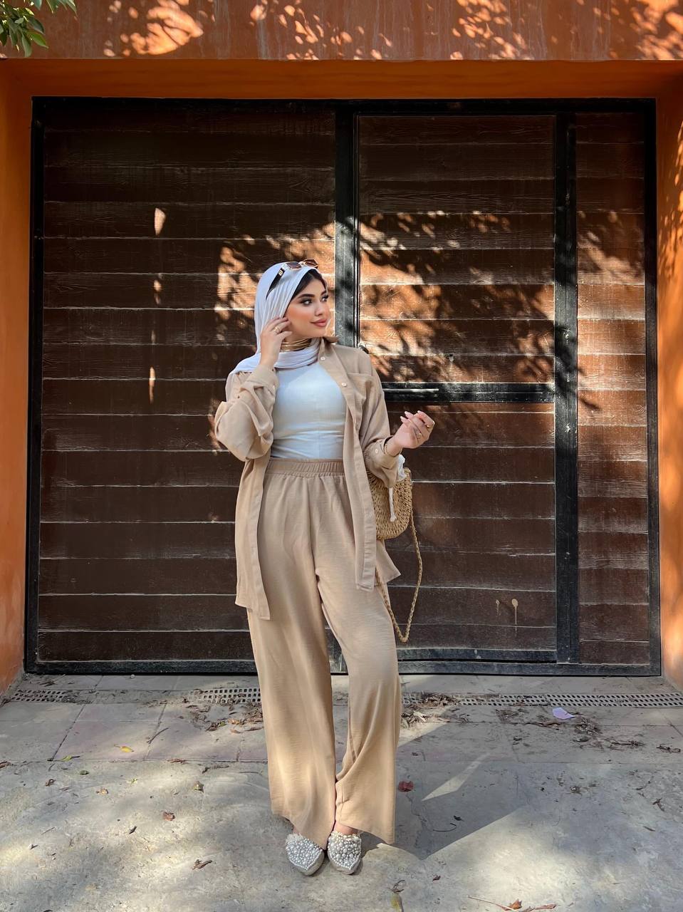 Sunny Pants by Jessy – Classic CY fabric trousers, in color darkbeige