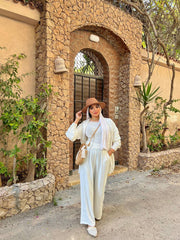 Sunny Pants by Jessy – Classic CY fabric trousers, in color off white