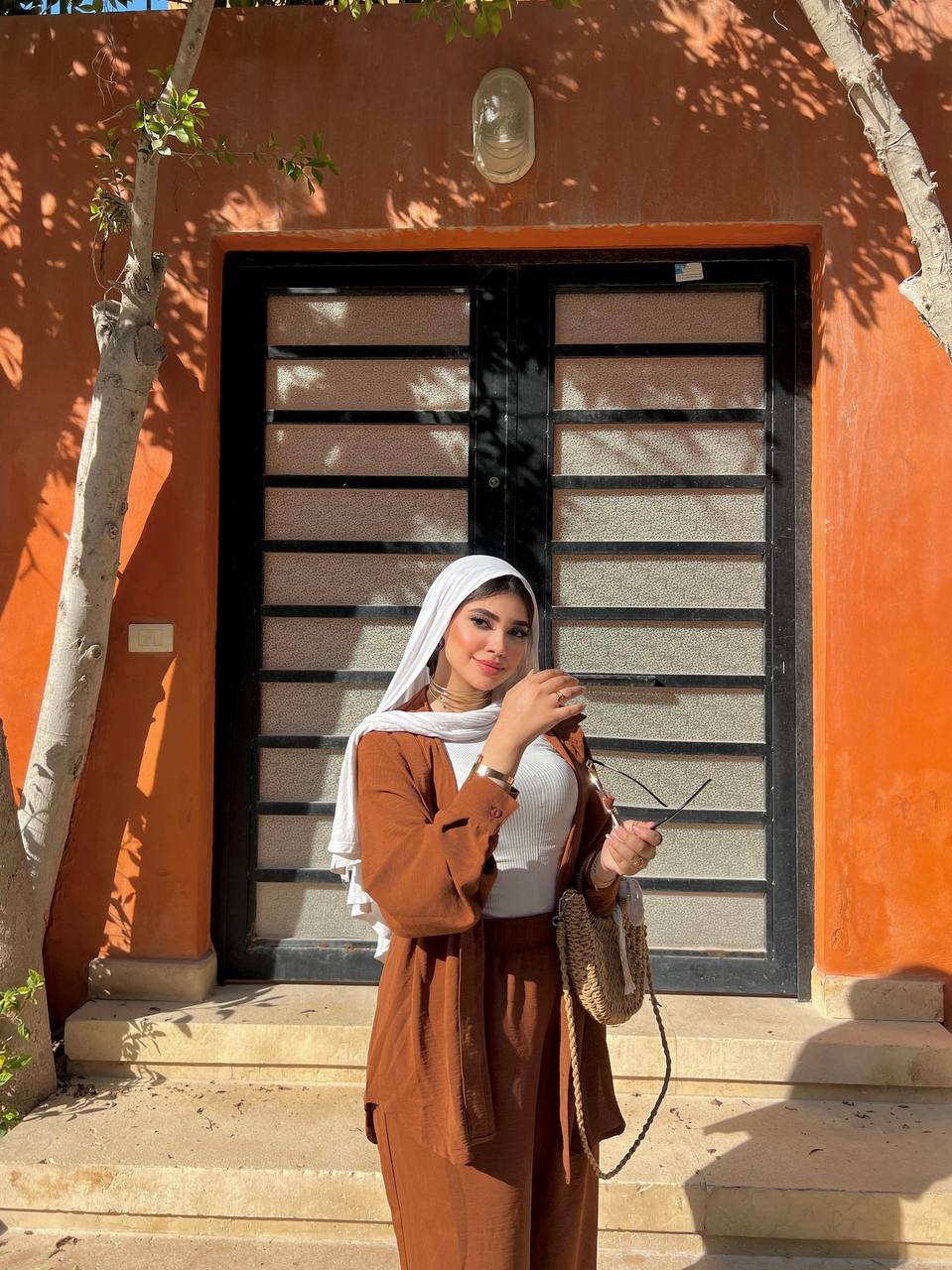 Sunny Blouse by Jessy – Classic CY fabric blouse, fits up to 85 kg in color camel