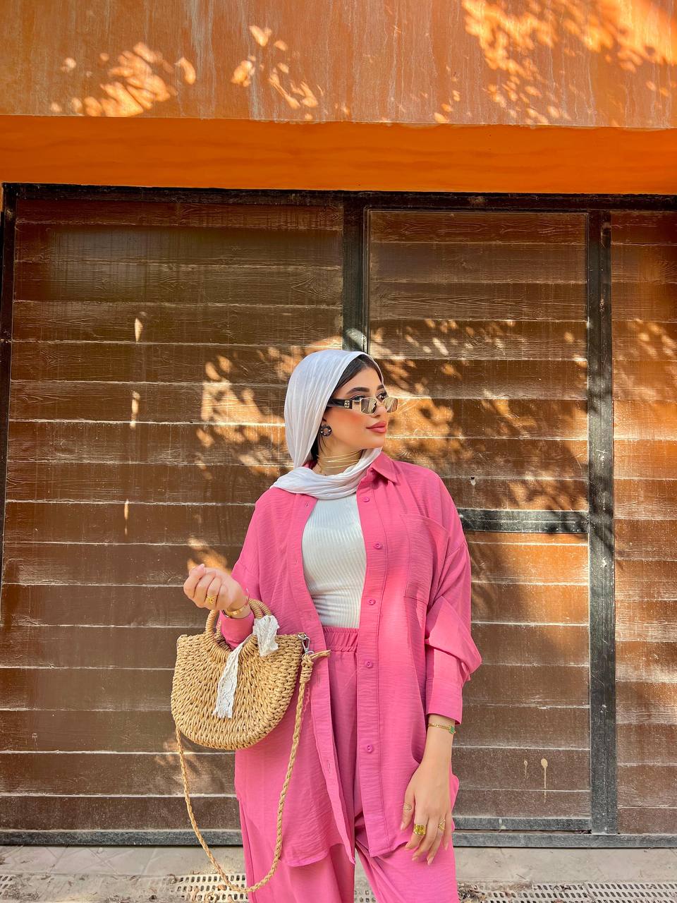 Sunny Blouse by Jessy – Classic CY fabric blouse, fits up to 85 kg in color pink