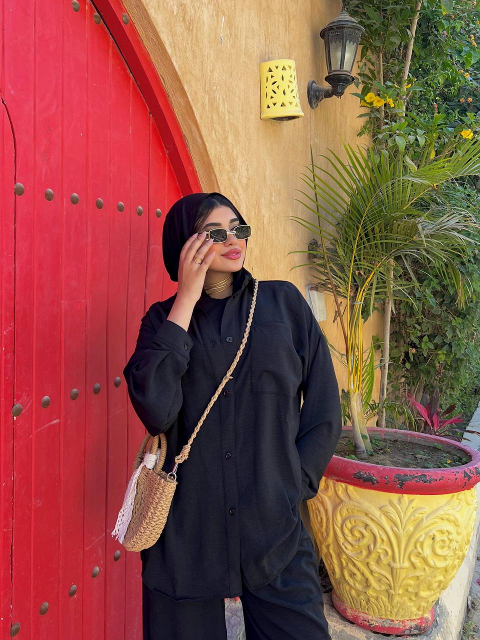 Sunny Blouse by Jessy – Classic CY fabric blouse, fits up to 85 kg in color black
