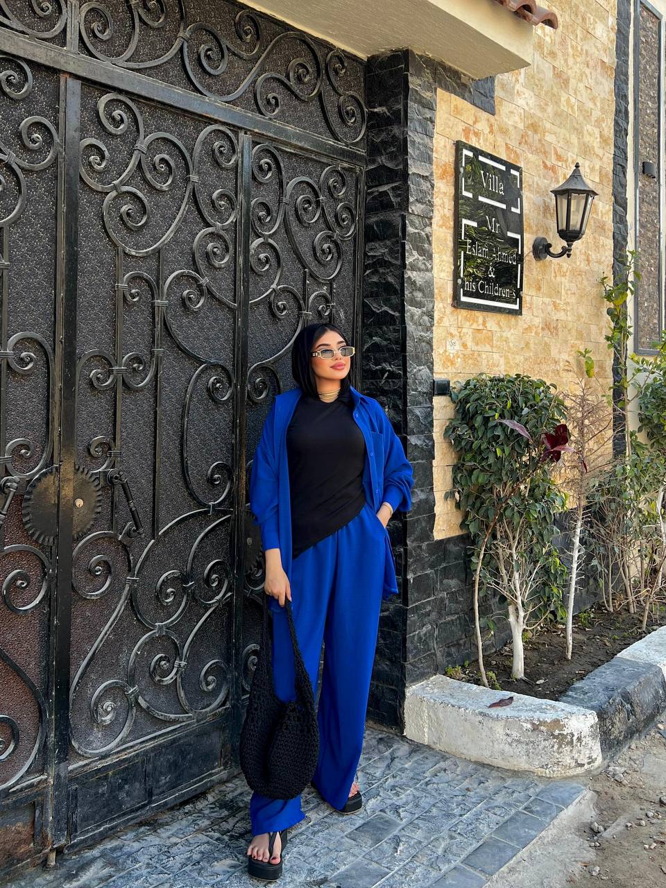 Sunny Pants by Jessy – Classic CY fabric trousers, in color royalblue