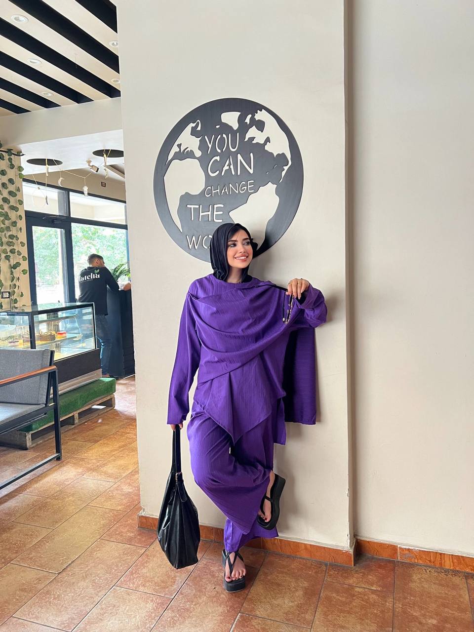 Glow Set by Jessy – Elegant two-piece outfit, one size fits up to 85 kg in purple
