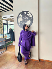 Glow Set by Jessy – Elegant two-piece outfit, one size fits up to 85 kg in purple