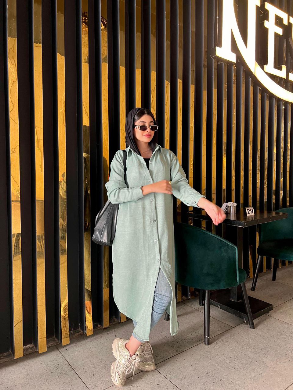 Seafoam Long Chemise